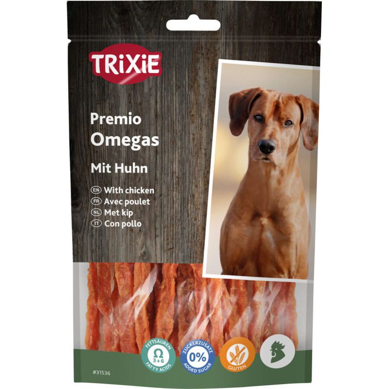 PREMIO Omega Stripes, au poulet, 100 g