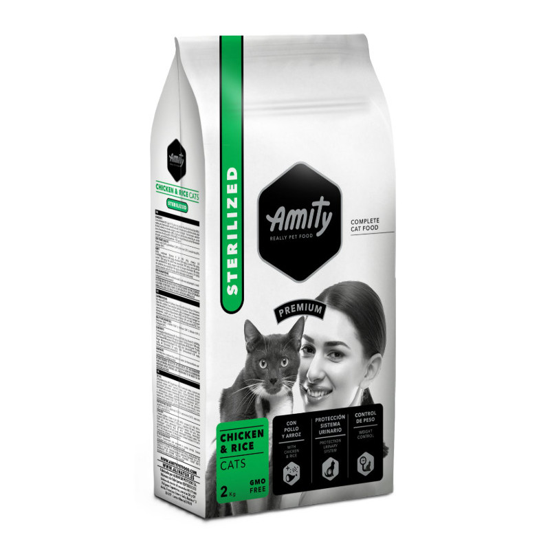 AMITY PREMIUM CHAT STERILISE POULET & RIZ 2kg