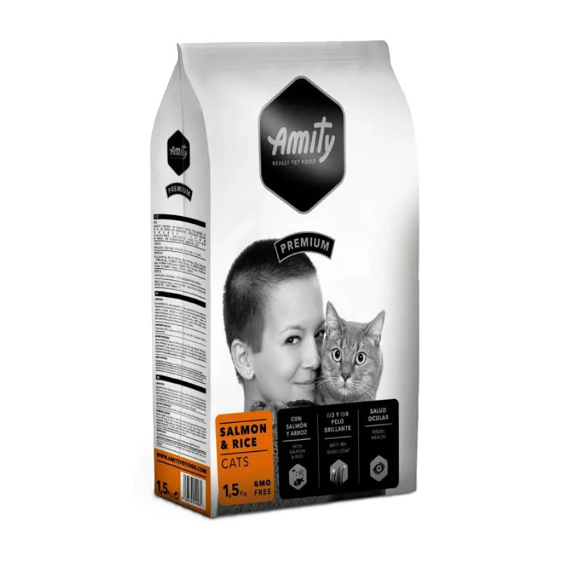 AMITY PREMIUM CHAT SAUMON & RIZ 1,5kg