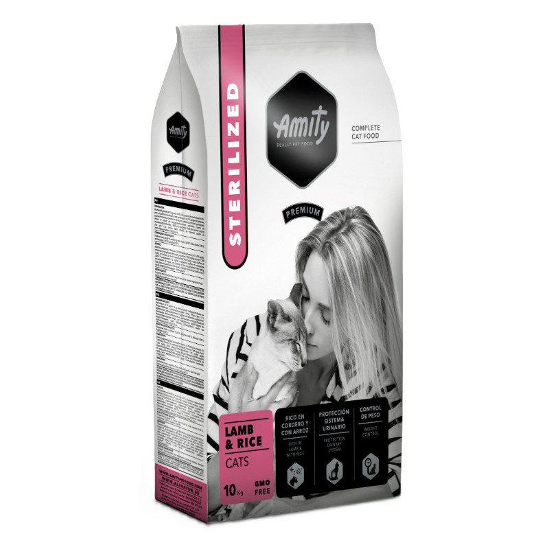 AMITY PREMIUM CHAT STERILISE AGNEAU & RIZ 10kg
