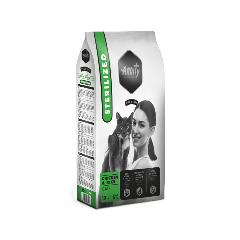 AMITY PREMIUM CHAT STERILISE POULET & RIZ 10kg