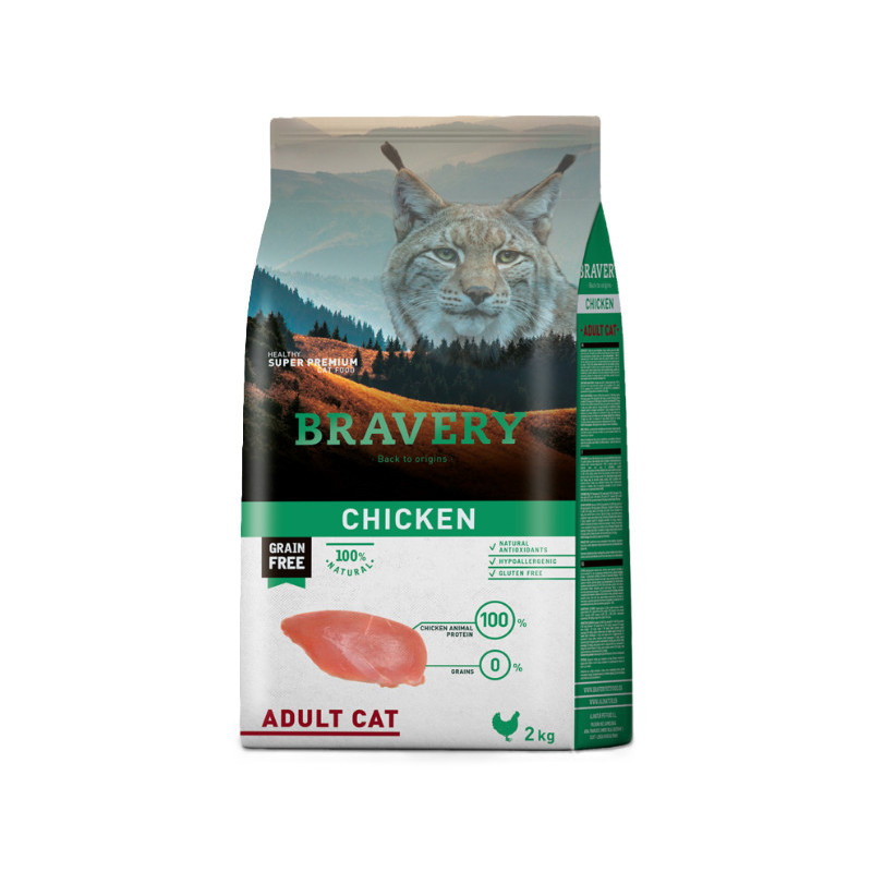 BRAVERY POULET ADULT CHAT 2kg