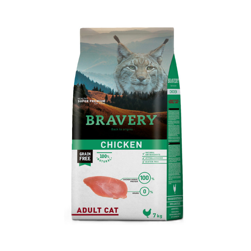 BRAVERY POULET ADULT CHAT 7kg