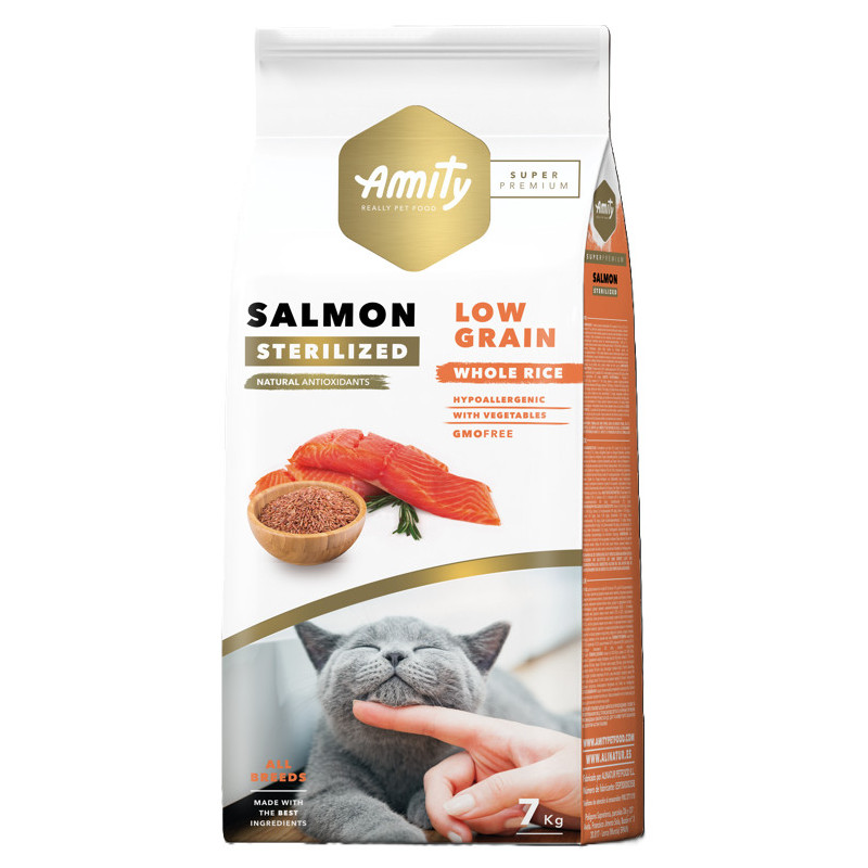 AMITY SUPER PREMIUM CHAT STERILISE SAUMON 7kg
