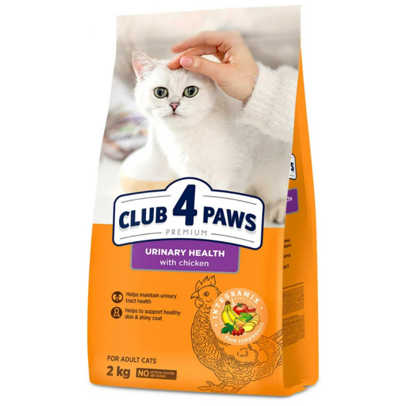 CLUB 4 PAWS Chat Urinary Poulet 2 kg