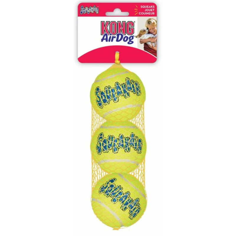 KONG Air Squeakair Tennis Ball x3 M