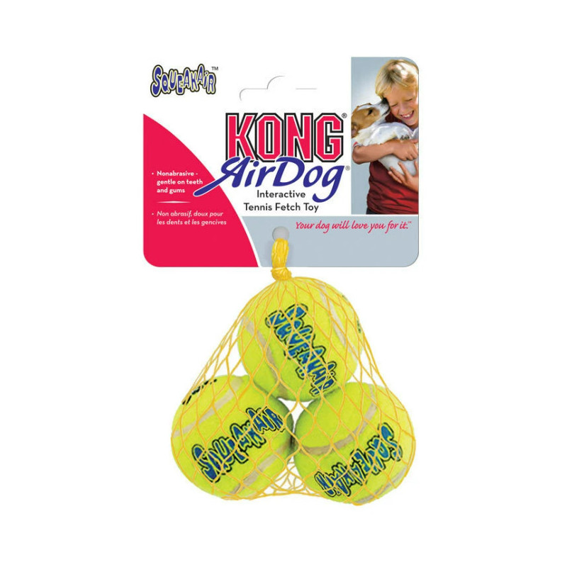 KONG Air Squeakair Tennis Ball x3 S