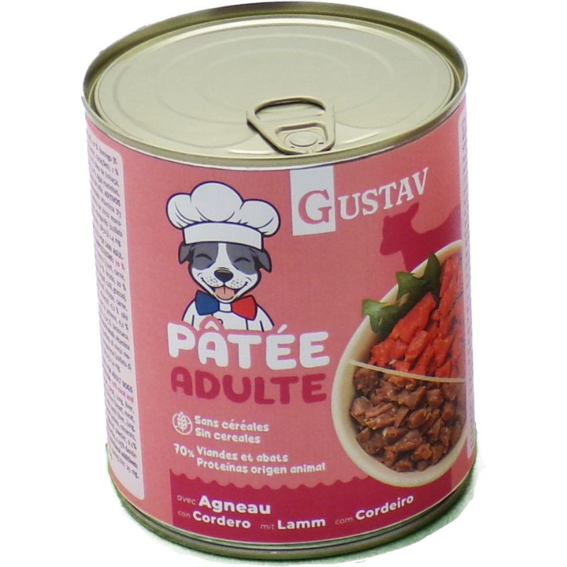 GUSTAV Chien Agneau 800g