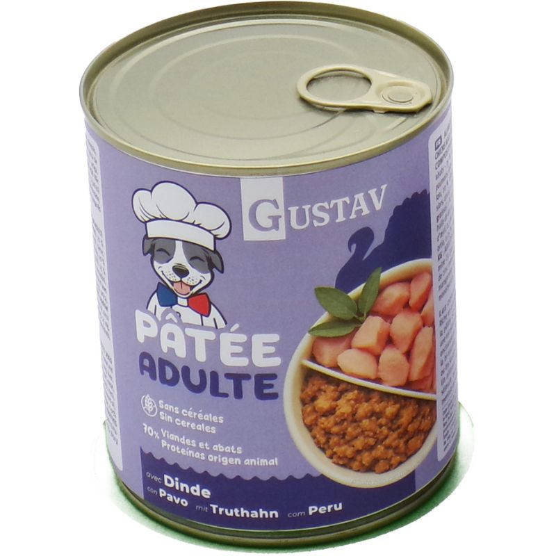 GUSTAV Chien Dinde 800g