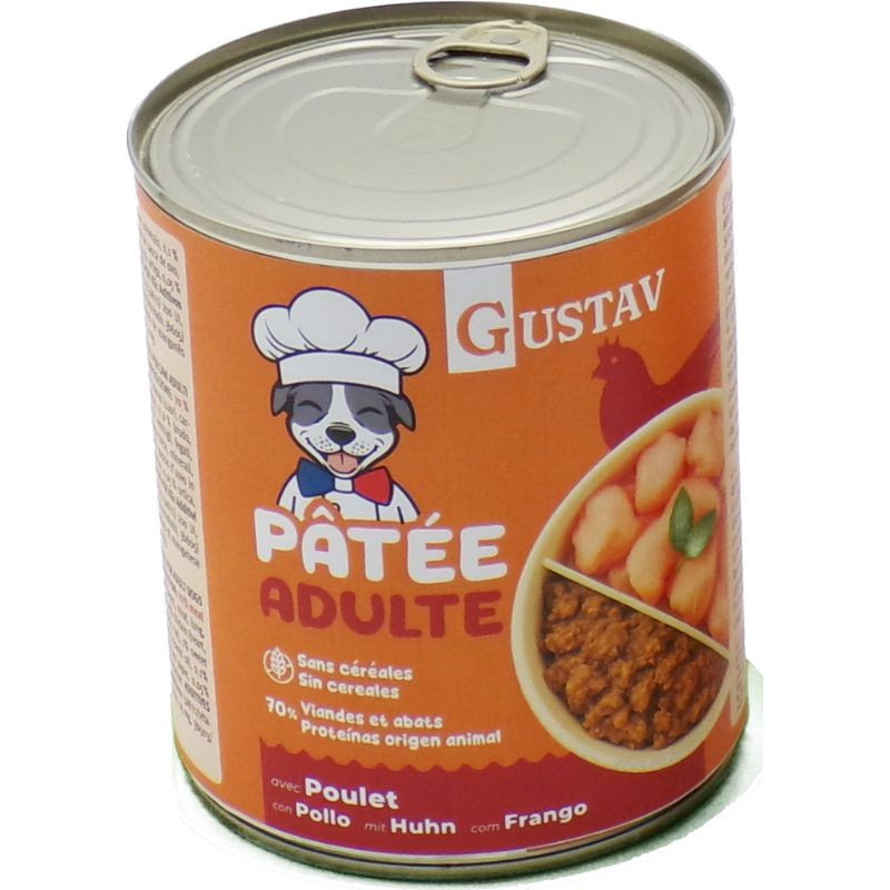 GUSTAV Chien Poulet 800g