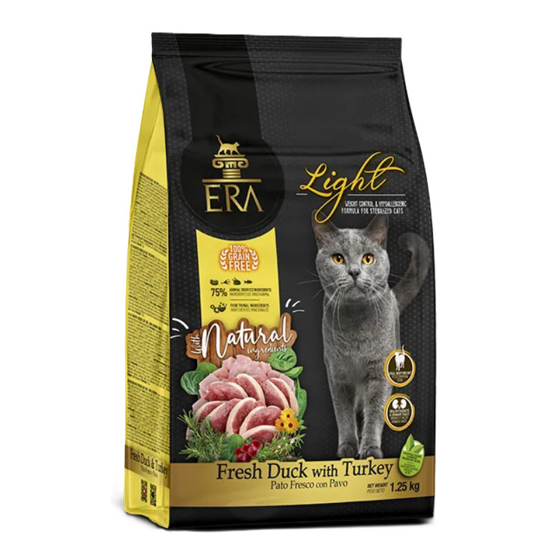 ERA CHAT STÉRILISÉ LIGHT Canard & Dinde 1,25kg
