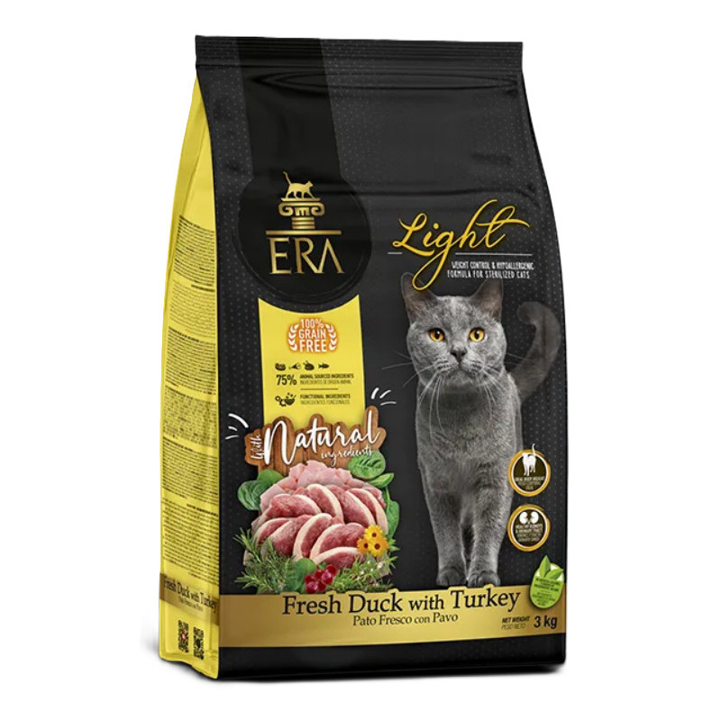 ERA CHAT STÉRILISÉ LIGHT Canard & Dinde 3kg