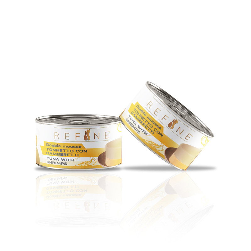 Refine Double Mousse Thon & Crevettes 85g