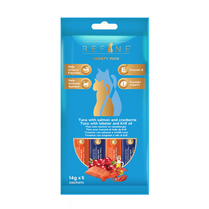 Refine Creamy Thon, Saumon & Homard 14g x5