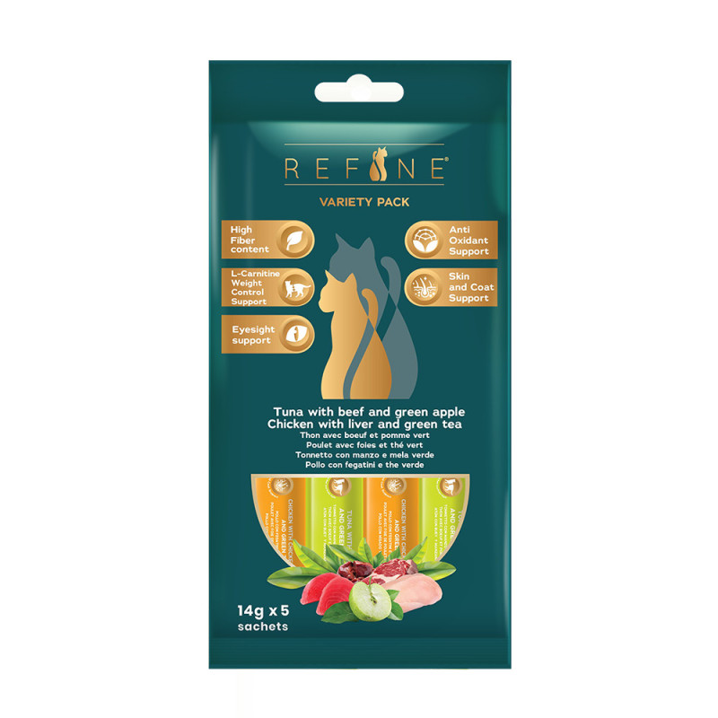 Refine Creamy Thon, Bœuf & Poulet 14g x5