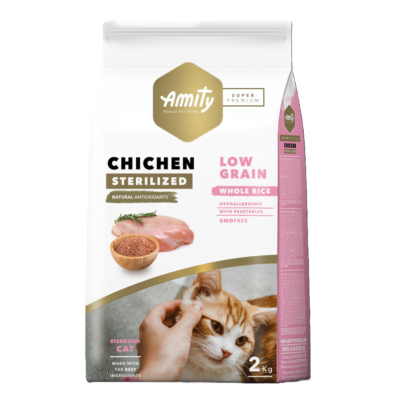 AMITY SUPER PREMIUM CHAT STERILISE POULET 2kg