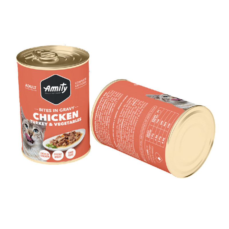AMITY POULET & LEGUMES CHAT 415G