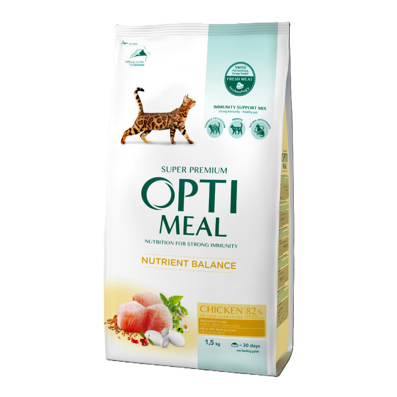 OPTIMEAL Chat Adulte Poulet 1.5kg