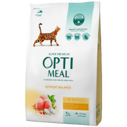 OPTIMEAL Chat Adulte Poulet 4kg