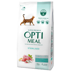 OPTIMEAL Chat Adulte Stérilisé Dinde 1,5kg
