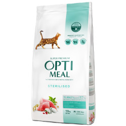 OPTIMEAL Chat Adulte Stérilisé Dinde 10kg