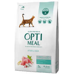 OPTIMEAL Chat Adulte Stérilisé Dinde 4kg