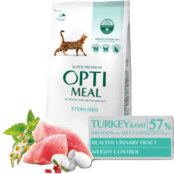 OPTIMEAL Chat Adulte Stérilisé Dinde 4kg