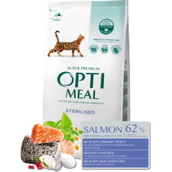OPTIMEAL chat adulte stérilisé saumon 10kg