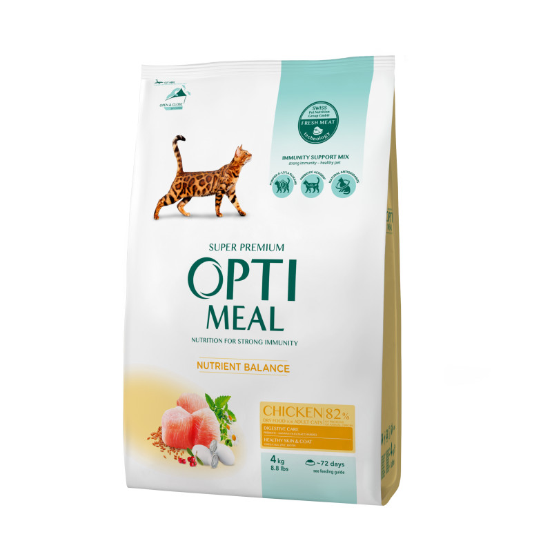Optimeal chat - Croquettes au Poulet - 4 kg